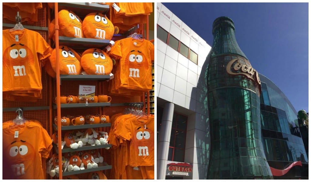 Coisas grátis pra fazer em Las Vegas coca-cola e M&Ms