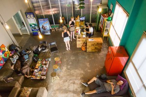 O hall de entrada visto de cima