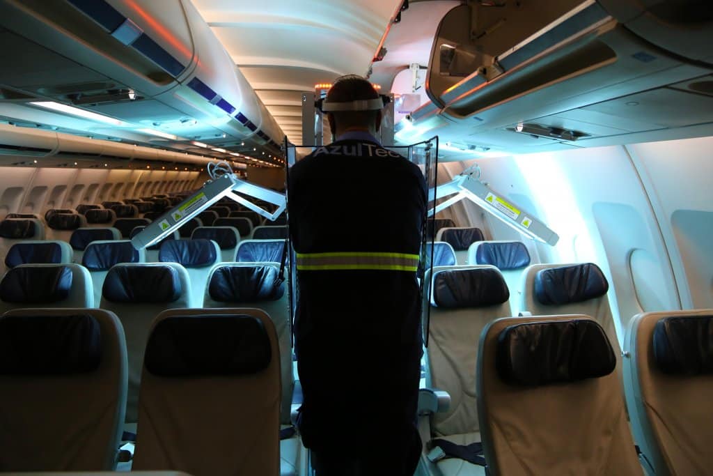 Sistema de limpeza azul