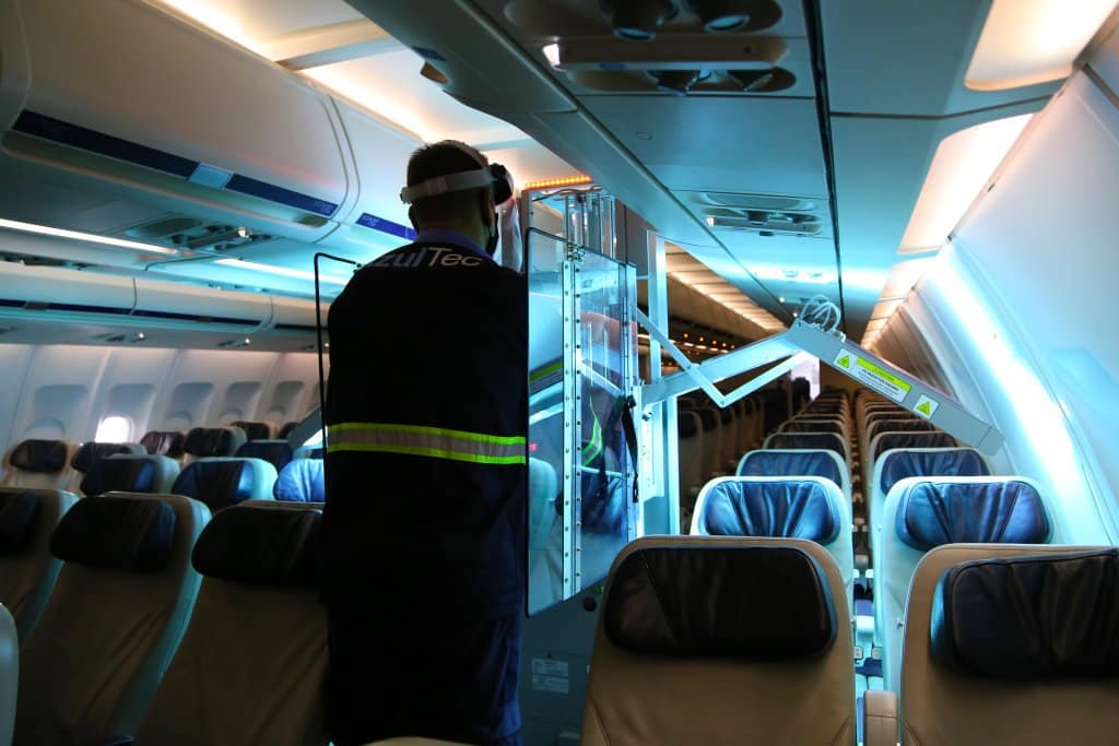 sistema de limpeza azul