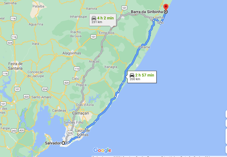 Salvador para Siribinha