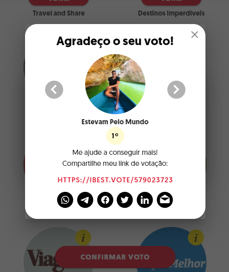 confirmação de voto