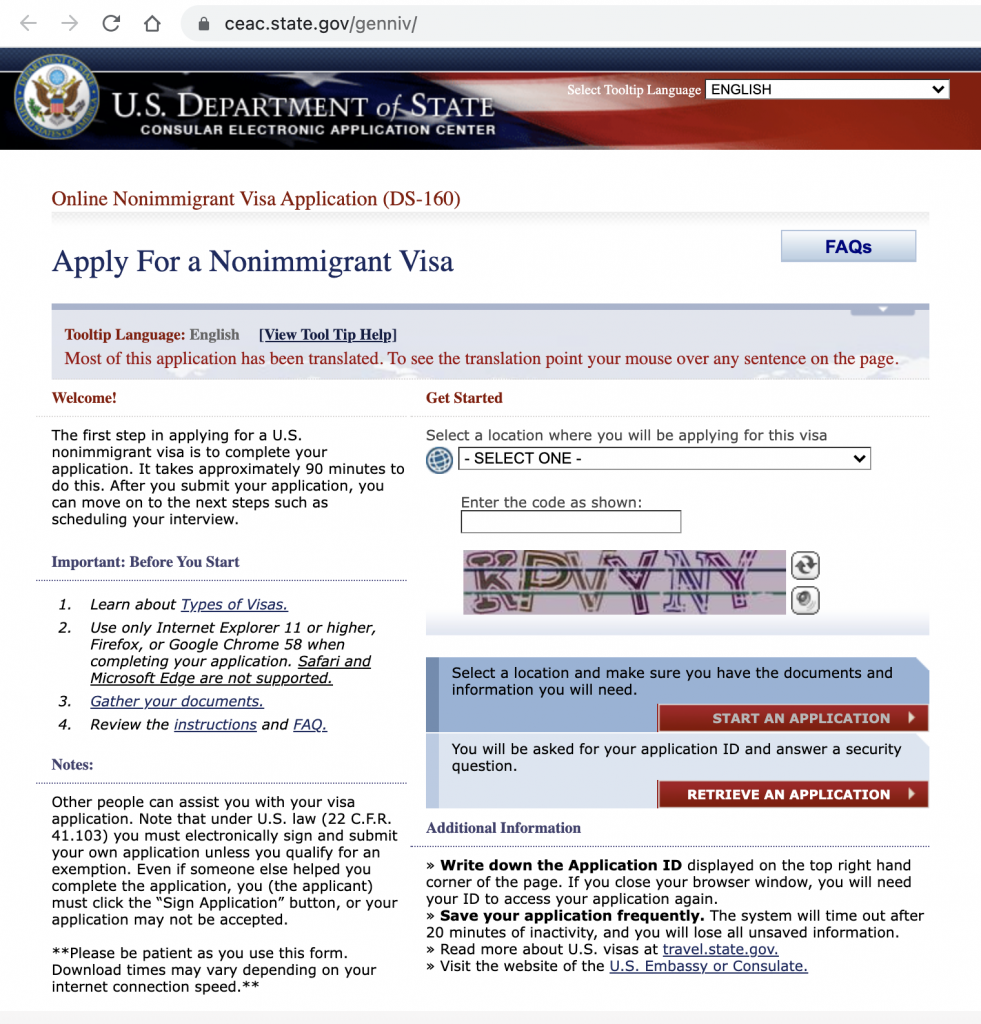 passo a passo para tirar o visto americano