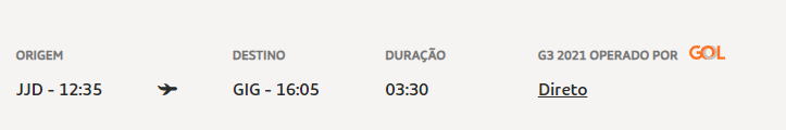Gol rotas de Jericoacoara para o Rio