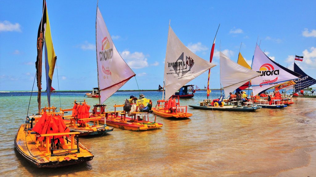 Passeio de jangada em Porto de Galinhas