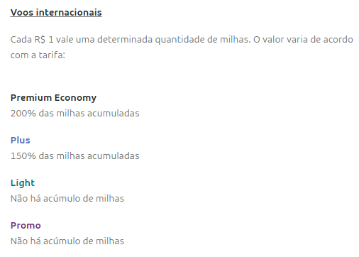 Quantas milhas se ganha com a GOL voos internacionais