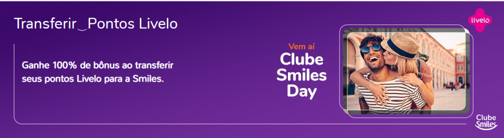 Transferências com Bônus Livelo para Smiles