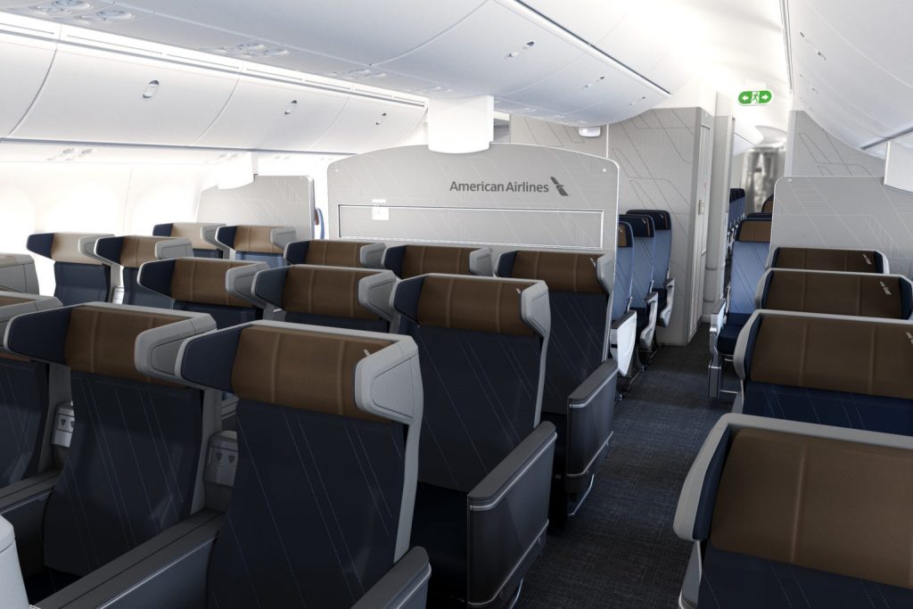 assentos da Executiva e Premium Economy