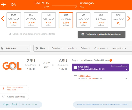 Passagens para Assunção 