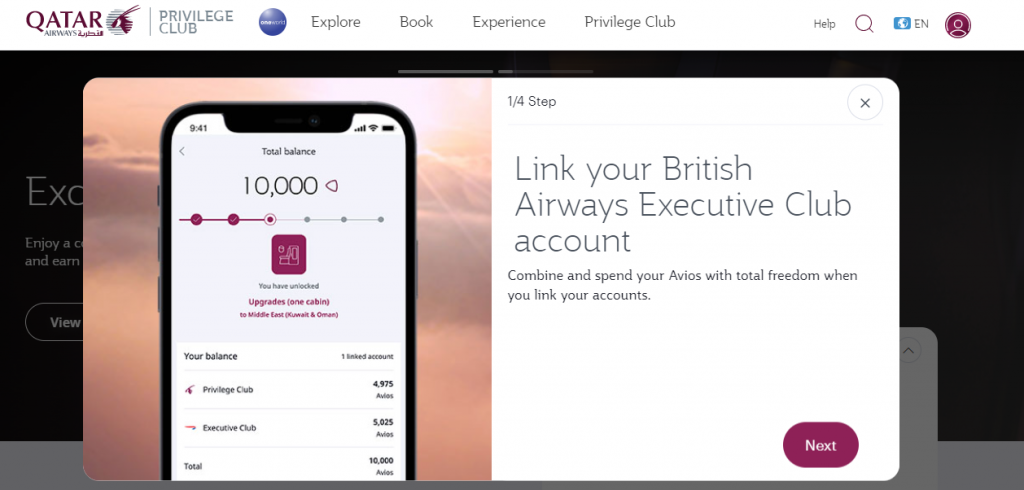 Como juntar pontos British Airways e resgatar voos na Qatar