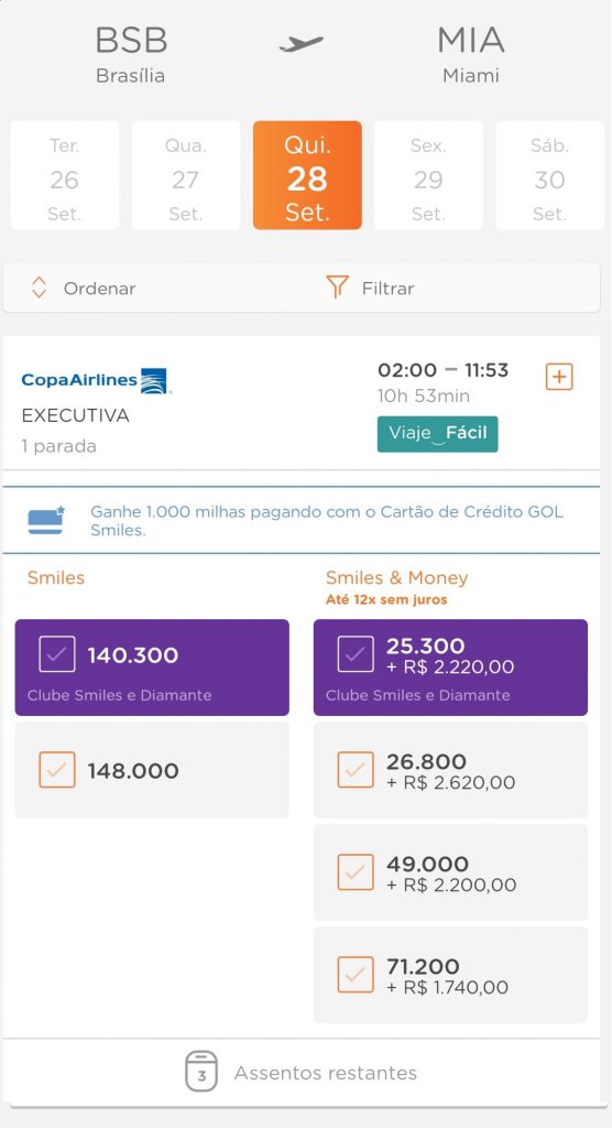 Sugestões para voar de Executiva na Copa Airlines