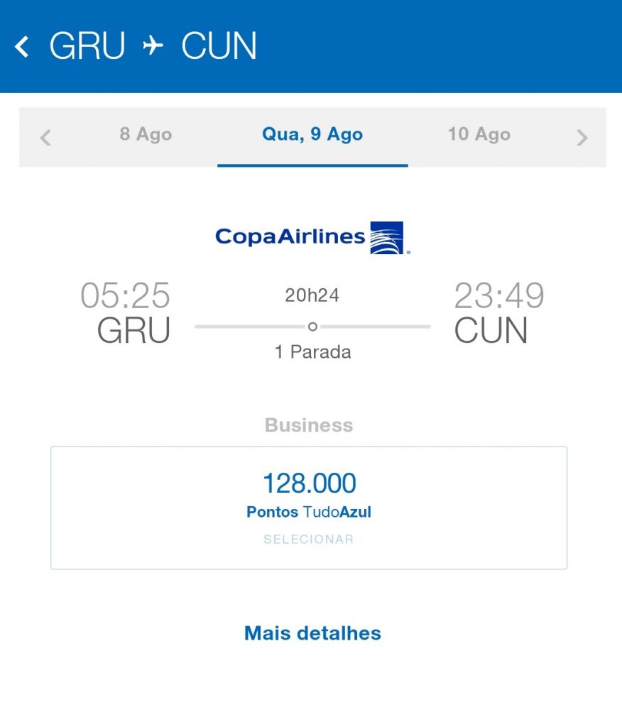 Sugestões para voar de Executiva para o Caribe