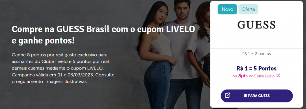 Livelo e GUESS
