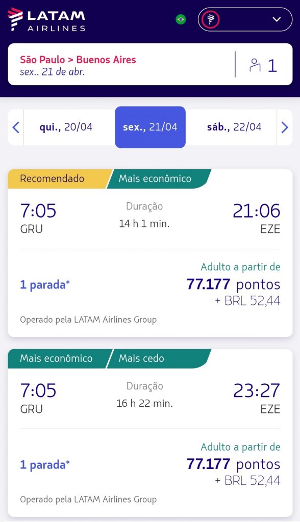 Sugestões para voar de Executiva na Latam