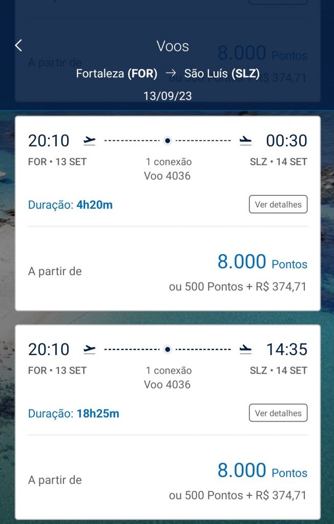 Nordeste com milhas - passagem de Fortaleza para São Luis