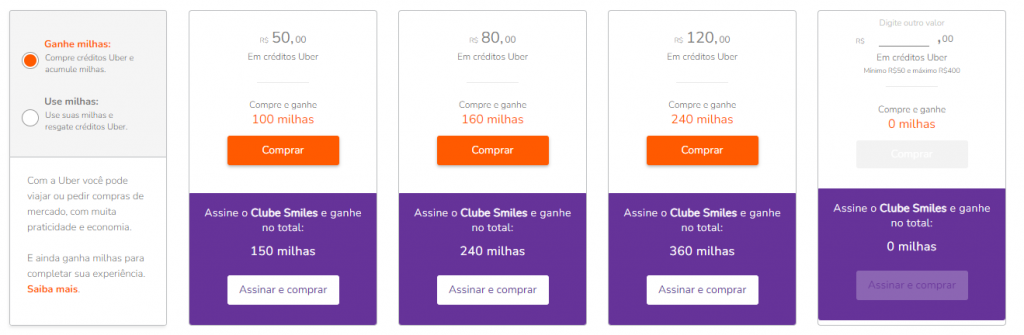 ganhar milhas com Uber