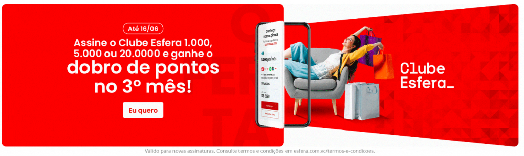 Pontos Esfera no Clube Esfera