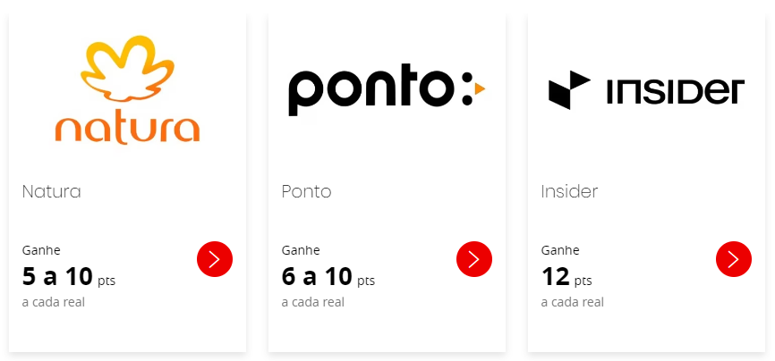 Pontos Esfera com lojas parcerias