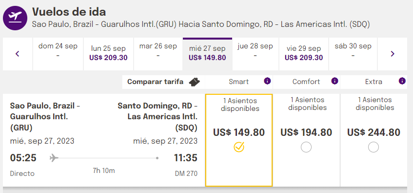 voos para República Dominicana