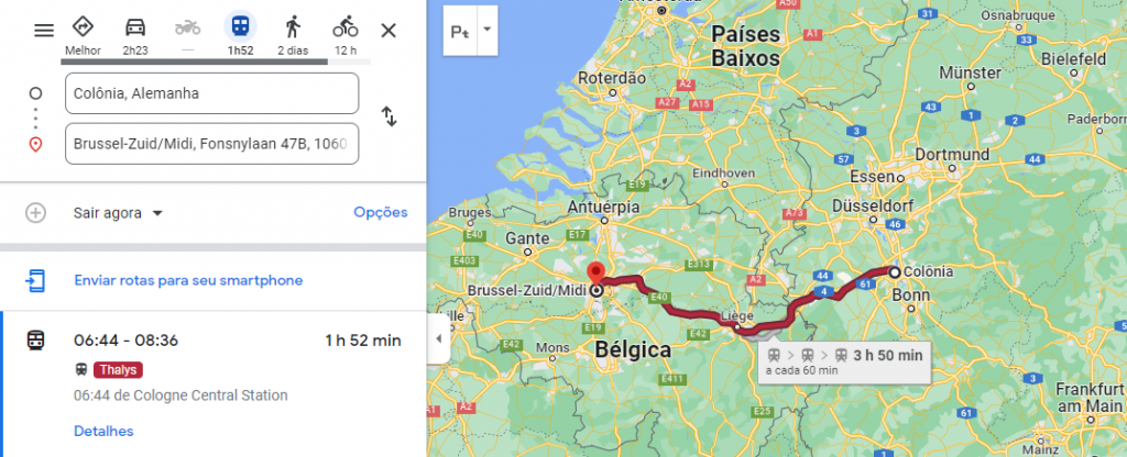 como montar roteiro para viajar de trem