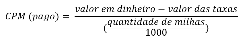 Fórmula do cálculo do custo do milheiro pago