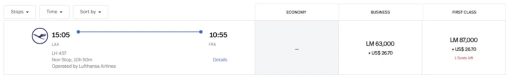 Voo de los angeles para frankfurt com a lufthansa em classe executiva