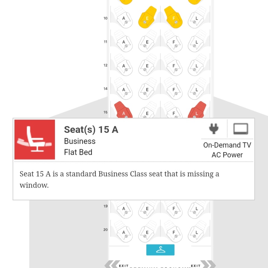 assentos vermelhos Seat Guru