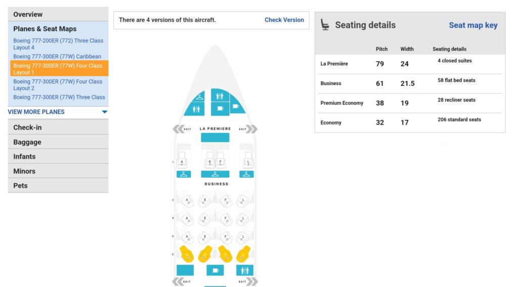 como achar melhores assentos no Seat Guru