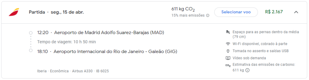 Melhores classes de cabine a preço de Econômica