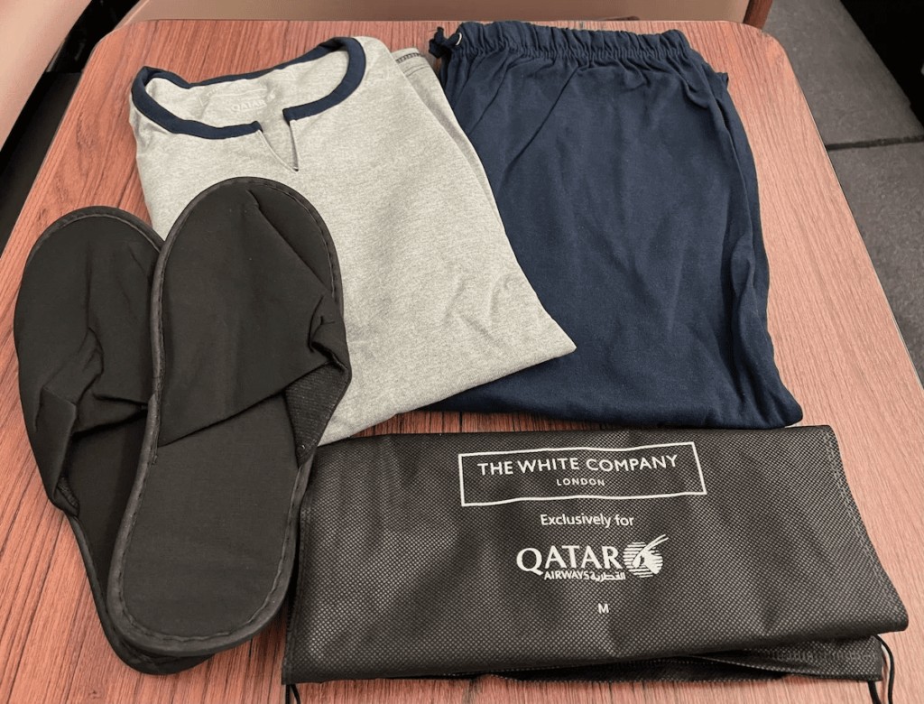 Pijamas da Qatar Airways