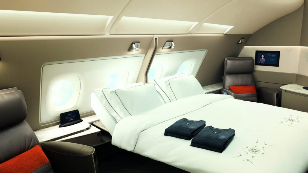 Assento da Primeira Classe Singapore Airlines A380