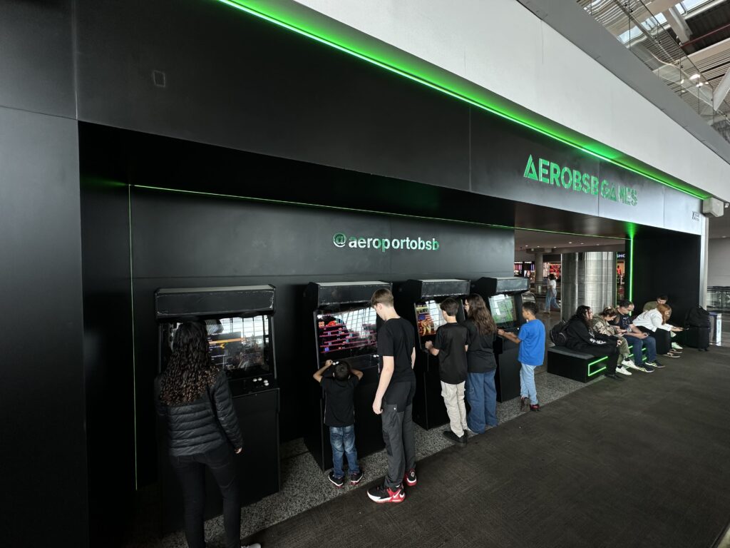 Fiperamas disponíveis na área de embarque do aeroporto de Brasília