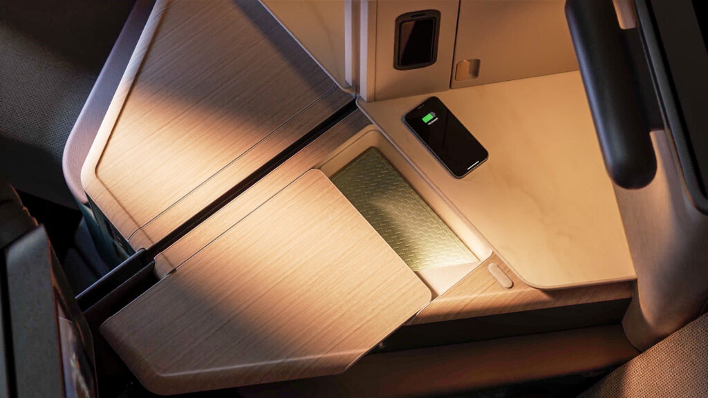 Os assentos contarão com carregamento sem fio