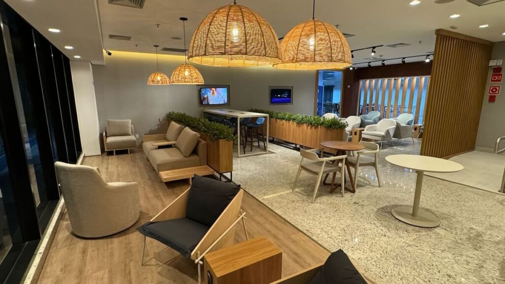 Nova sala VIP no aeroporto de Foz de Iguaçu vista interna da sala