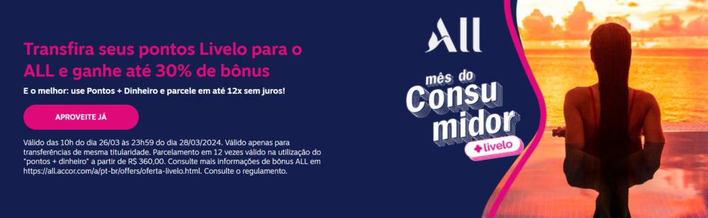 promoção de bumerangue livelo e all accor