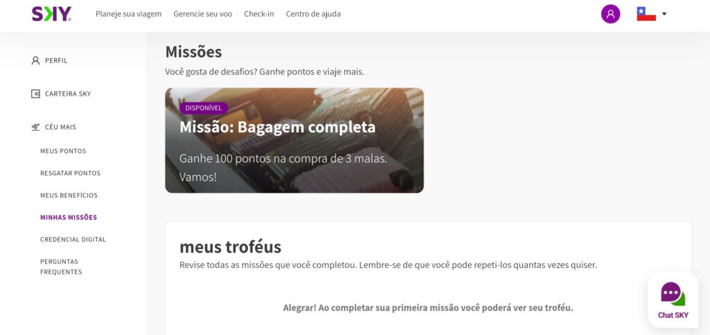 programa de fidelidade SKY Plus