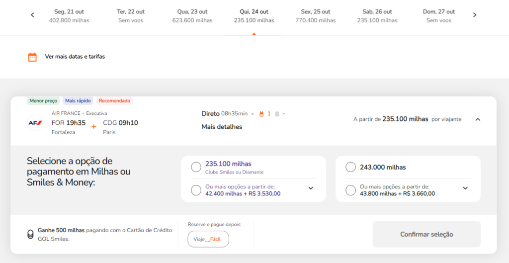Resgate com a Smiles em novos voos da Air France de Fortaleza para Paris por 235.100 milhas
