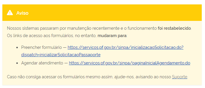emissão de passaportes