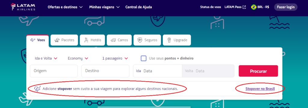 Stopover com a Latam agora pode ser feito em 7 cidades brasileiras