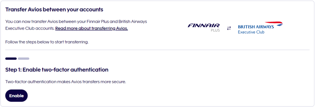 Necessário concluir ativar a autenticação de dois fatores