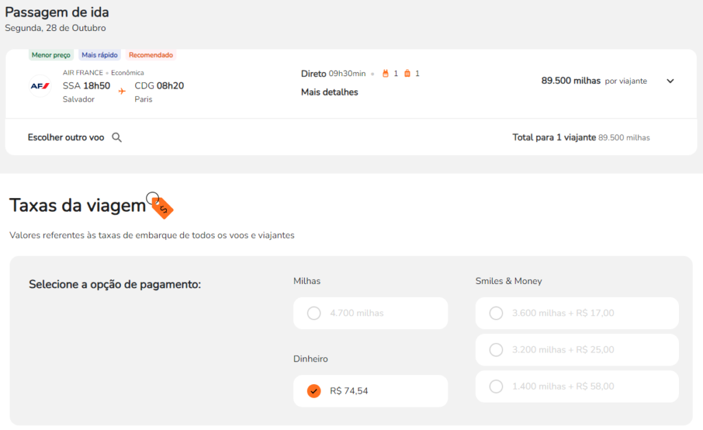 Resgate na econômica de Salvador para Paris com a Air France