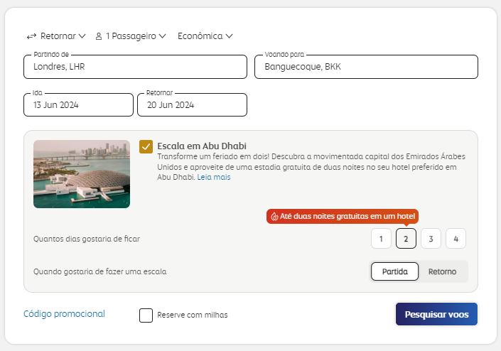Stopover em Abu Dhabi com a Etihad