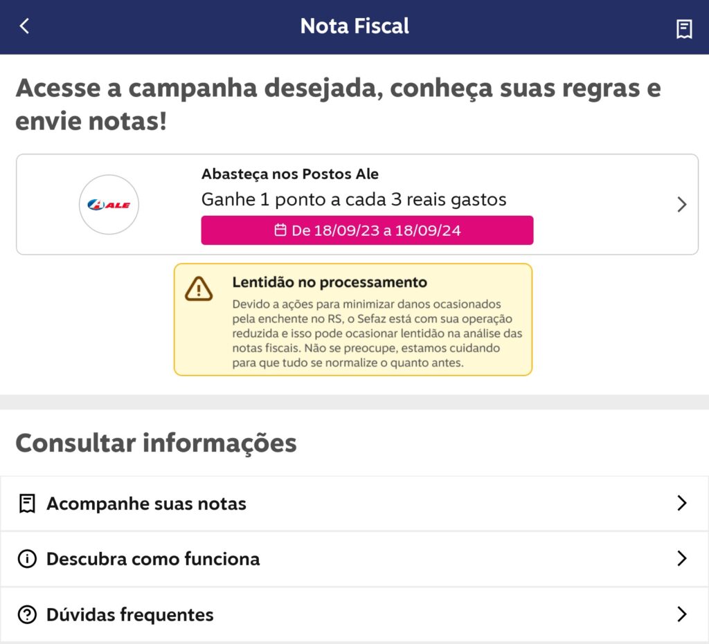 juntar pontos Livelo com notas fiscais