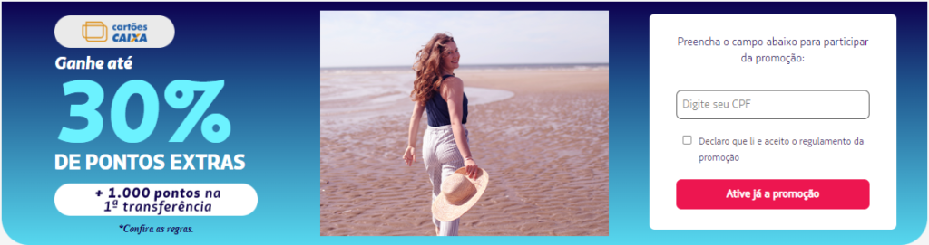 Promoção de transferência da Caixa para o LATAM Pass com até 30% de bônus