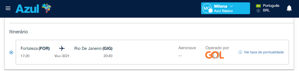 Rotas compartilhadas entre GOL e Azul estão disponíveis para venda