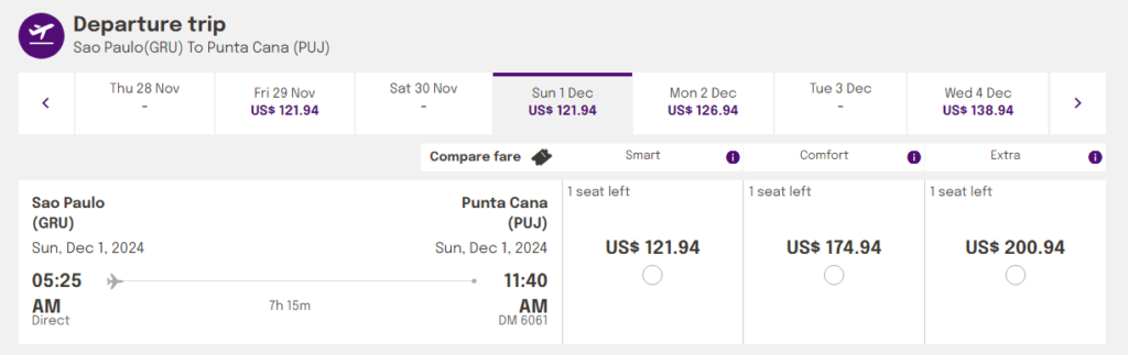 Arajet inicia venda de passagens dos voos diretos de São Paulo a Punta Cana