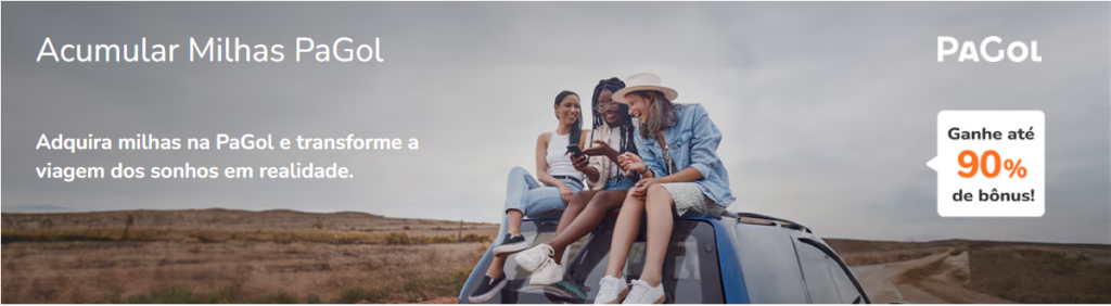 Promoção pagol com 60% de desconto mais 90% de bônus na compra de milhas
