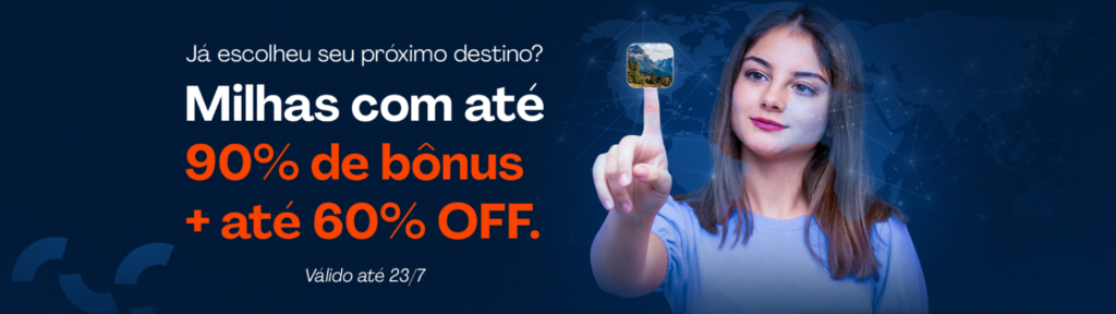 Promoção pagol com 60% de desconto mais 90% de bônus na compra de milhas
