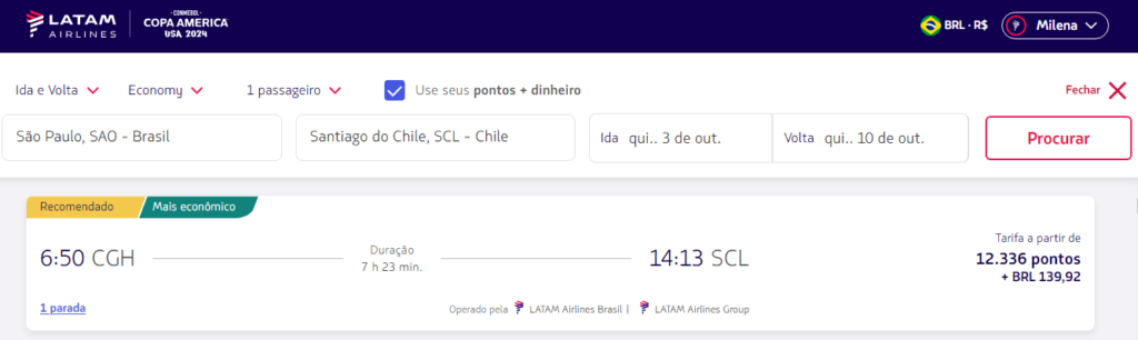 Consigo viajar com pontos acumulados apenas no cartão de crédito?