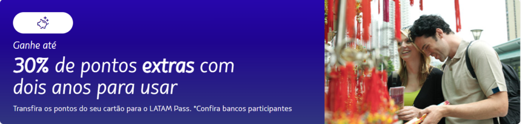 Promoção de transferência bonificada com 30% de bônus